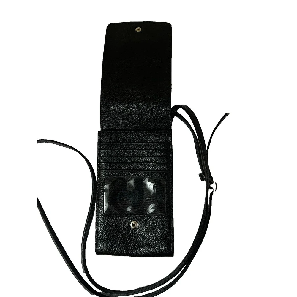 Brighton Pretty Tough Phone Case/Card Black Cross Body Snake Leather & Studs